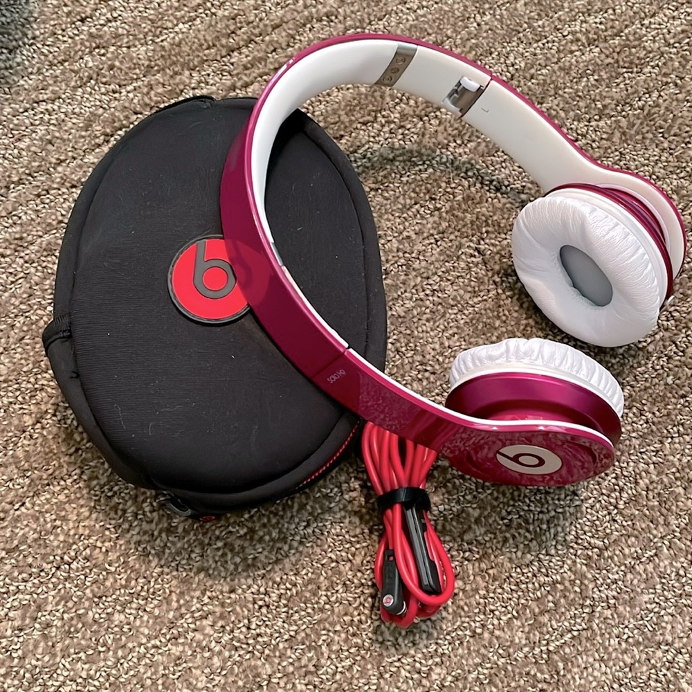 Pink over ear Beats by Dre